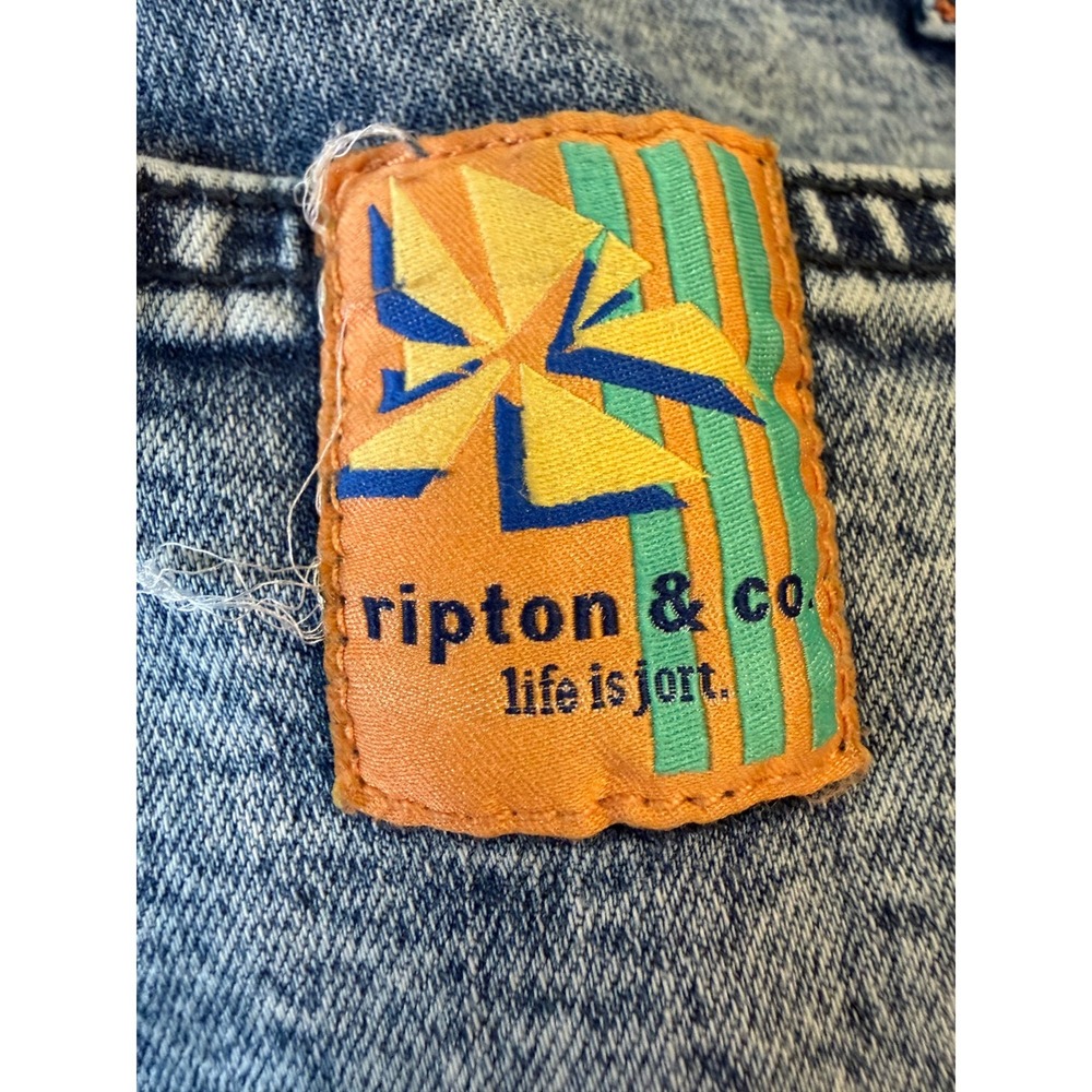 Ripton Superlite Jeans 30x28  Acid Wash Relaxed Straight Raw Hem - Picture 7 of 8